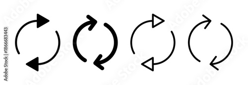 Refresh icon vector illustration. Reload sign and symbol. Update icon.