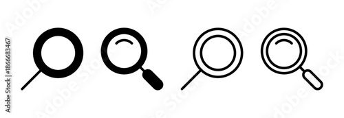 Search icon vector illustration. search magnifying glass sign and symbol