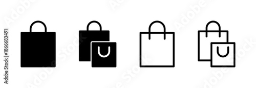 Shopping bag icon vector illustration. shopping sign and symbol