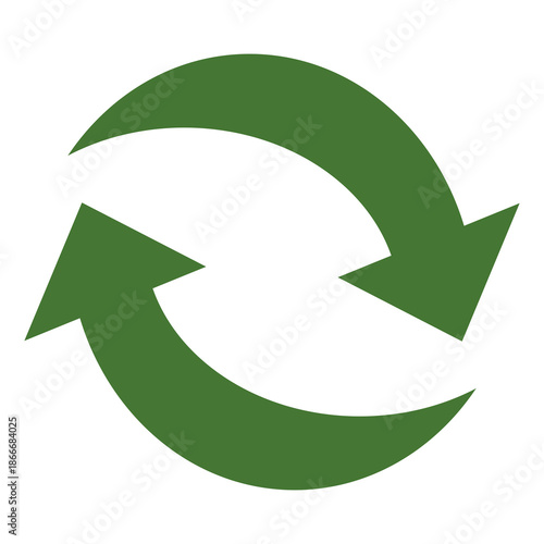 green recycling arrow. renewable ecological and natural icon element	
