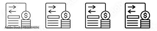 Cash Flow Statement  Icon Set Different Style Collection