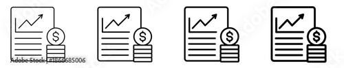 Financial Reporting  Icon Set Different Style Collection