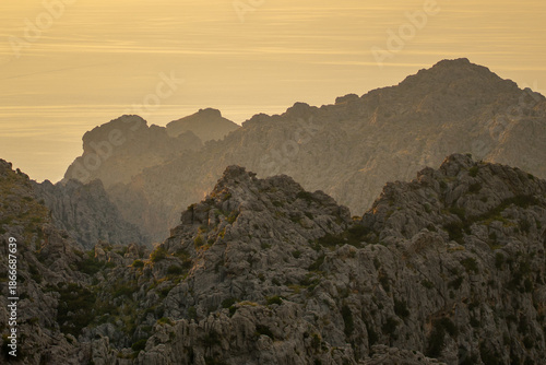 sunset over the mountains