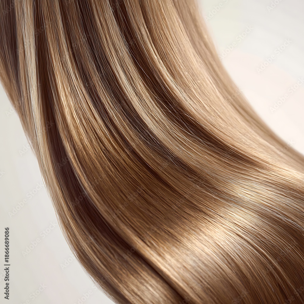 Fototapeta premium healthy shiny hair in clean clinical style, smooth strong strands