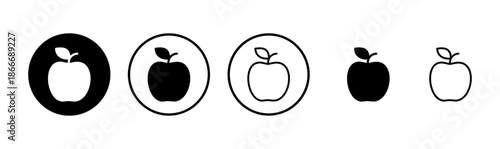 Apple icon logo design. Apple sign and symbols for web design.