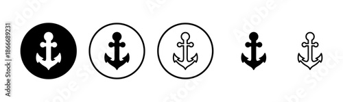 Anchor icon logo design. Anchor sign and symbol. Anchor marine icon.