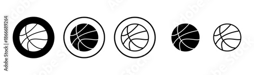 Basketball icon logo design. Basketball ball sign and symbol