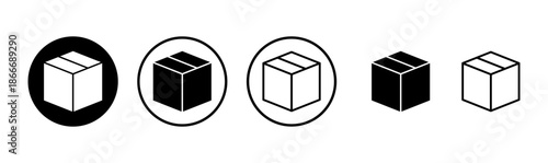 Box icon logo design. box sign and symbol, parcel, package