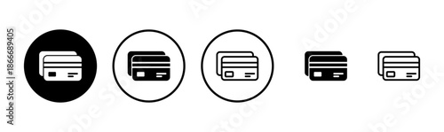 Credit card icon logo design. Credit card payment sign and symbol