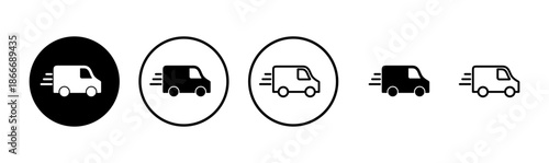 Delivery truck icon logo design. Delivery truck sign and symbol. Shipping fast delivery icon