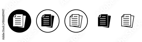 Document icon logo design. Paper sign and symbol. File Icon