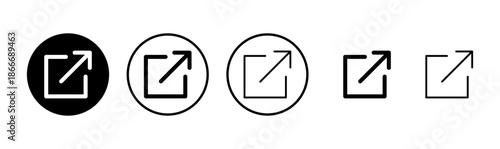 External link icon logo design. link sign and symbol. hyperlink symbol