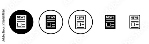 Newspaper icon logo design. news paper sign and symbolign