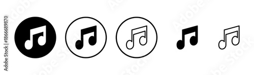 Music icon logo design. note music sign and symbol