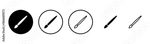 Paint icon logo design. paint brush sign and symbol. paint roller icon vector