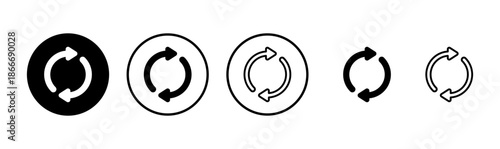 Refresh icon logo design. Reload sign and symbol. Update icon.