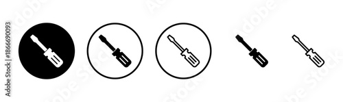 Screwdriver icon logo design. tools sign and symbol