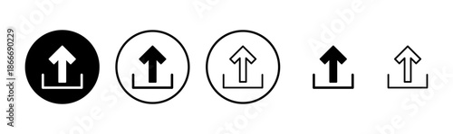 Upload icon logo design. load data sign and symbol