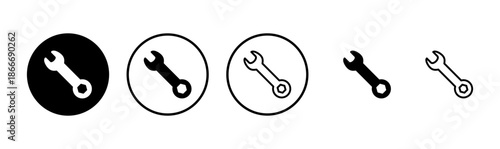 Wrench icon logo design. repair icon. tools sign and symbol