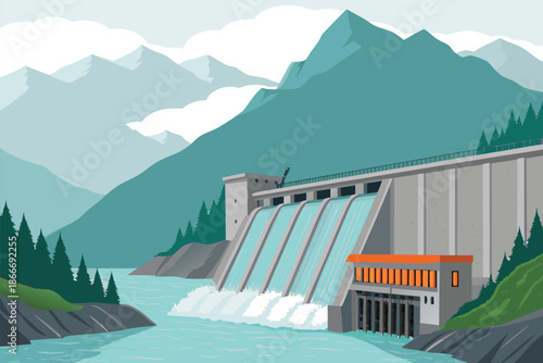 Mountain Hydropower Economy Dam V