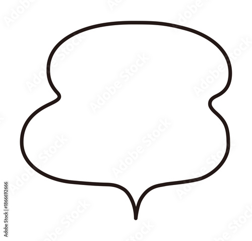 ふわふわなふきだしのイラスト	