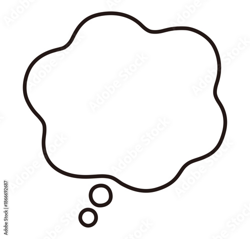 ふわふわなふきだしのイラスト	