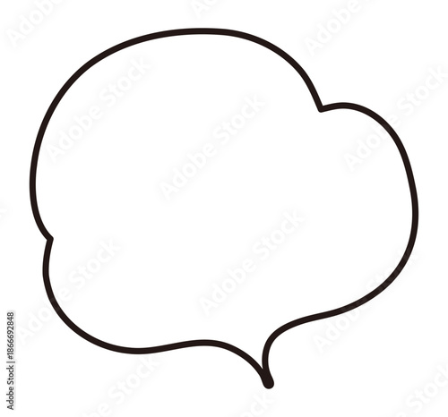 ふわふわなふきだしのイラスト	