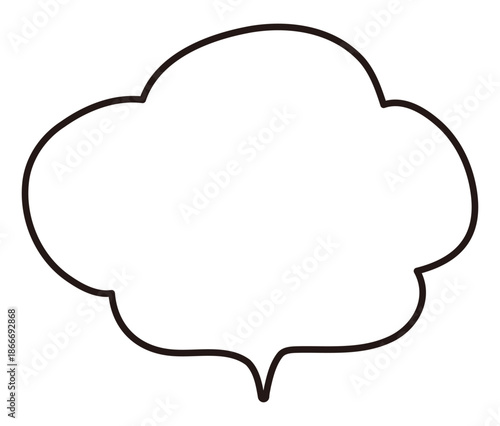 ふわふわなふきだしのイラスト	