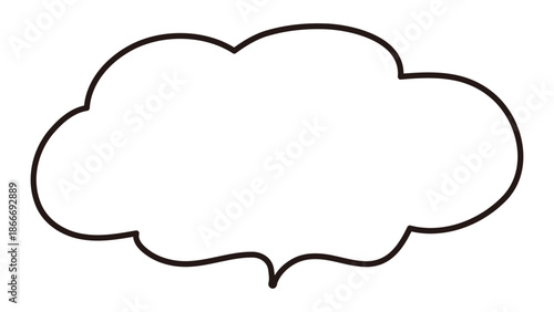 ふわふわなふきだしのイラスト	