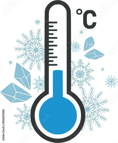 Cold icons. silhouette icons for ui designs