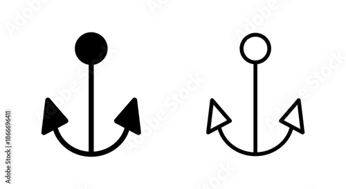 Anchor icon symbol for apps and websites. Anchor sign and symbol. Anchor marine icon.