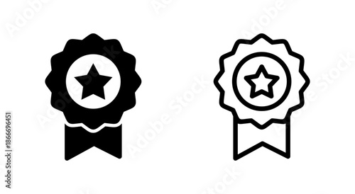 Badge icon symbol for apps and websites. Awards icon vector. Achieve sign and symbols. Stamp