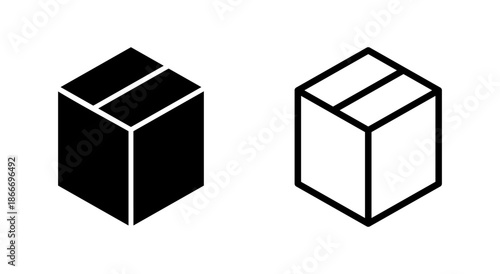 Box icon symbol for apps and websites. box sign and symbol, parcel, package