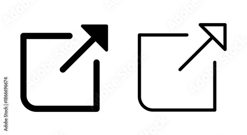 External link icon symbol for apps and websites. link sign and symbol. hyperlink symbol