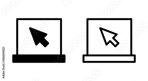 Laptop icon symbol for apps and websites. computer sign and symbol