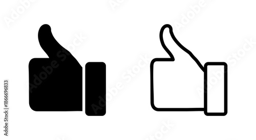 Like icon symbol for apps and websites. Thumbs up sign and symbol. Hand like