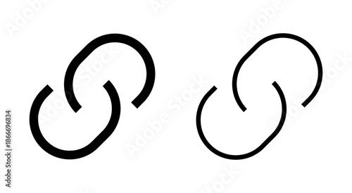 Link icon symbol for apps and websites. Hyperlink chain sign and symbol