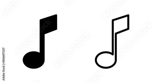 Music icon symbol for apps and websites. note music sign and symbol