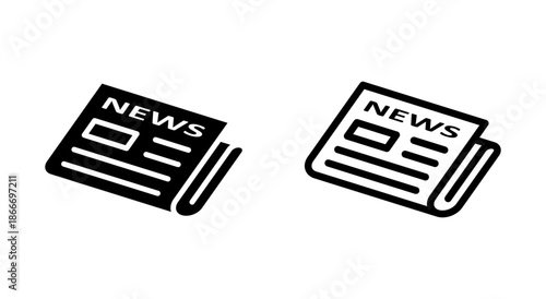 Newspaper icon symbol for apps and websites. news paper sign and symbol