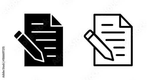 Note icon symbol for apps and websites. notepad sign and symbol