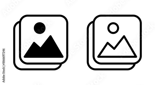 Picture icon symbol for apps and websites. photo gallery sign and symbol. image icon
