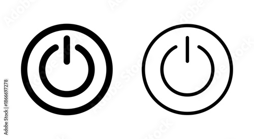 Power icon symbol for apps and websites. Power Switch sign and symbol. Electric power