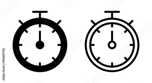 Stopwatch icon symbol for apps and websites. Timer sign and symbol. Countdown icon. Period of time