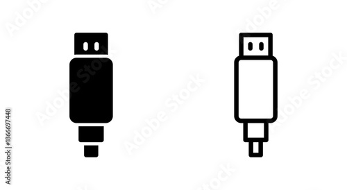 Usb icon symbol for apps and websites. usb charging. Flash disk sign and symbol. flash drive sign.