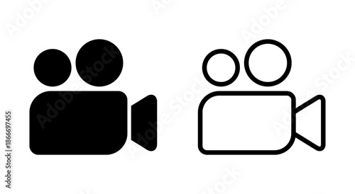 Video icon symbol for apps and websites. video camera sign and symbol. movie sign. cinema