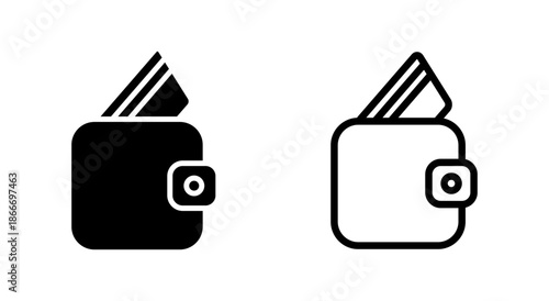 Wallet icon symbol for apps and websites. wallet sign and symbol