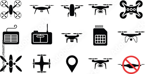 Drone and Technology Icons Collection