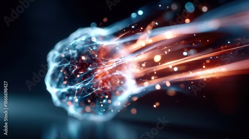 Electric energy swirls in vibrant colors bringing life to a darkened space