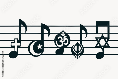 Interfaith Music Notes Creating Harmony Song