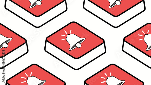 Repeating pattern of red notifications